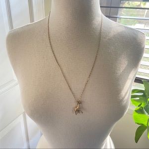 J.CREW Gold Giraffe Pendant Necklace